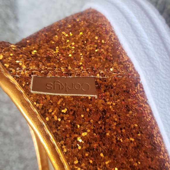 Corkys orange glitter shoes NIB Size 8 - Picture 4 of 10